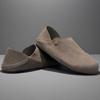 New Fashion Men Leather Flats Shoes Comfortable Man Casual Shoes Slip on Male Outdoor Walking Shoes Split Leather Driving Shoes