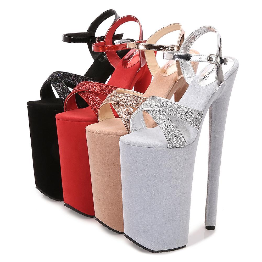 Shoes summer women's sandals 2025 new women's super high heel waterproof table pole dance performance