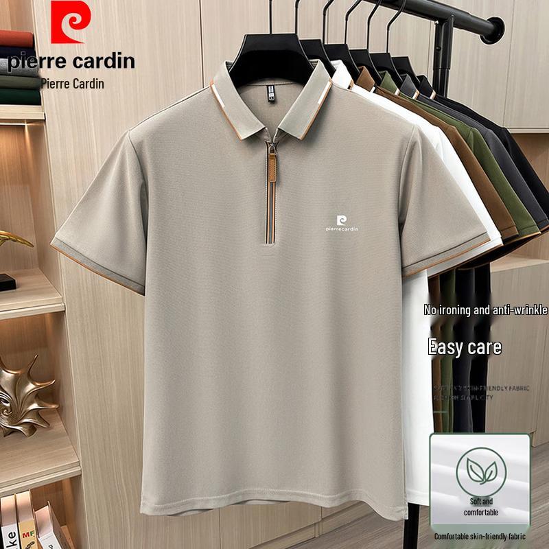 Pierre Cardin Men's Summer Half-Zip Polo Shirt