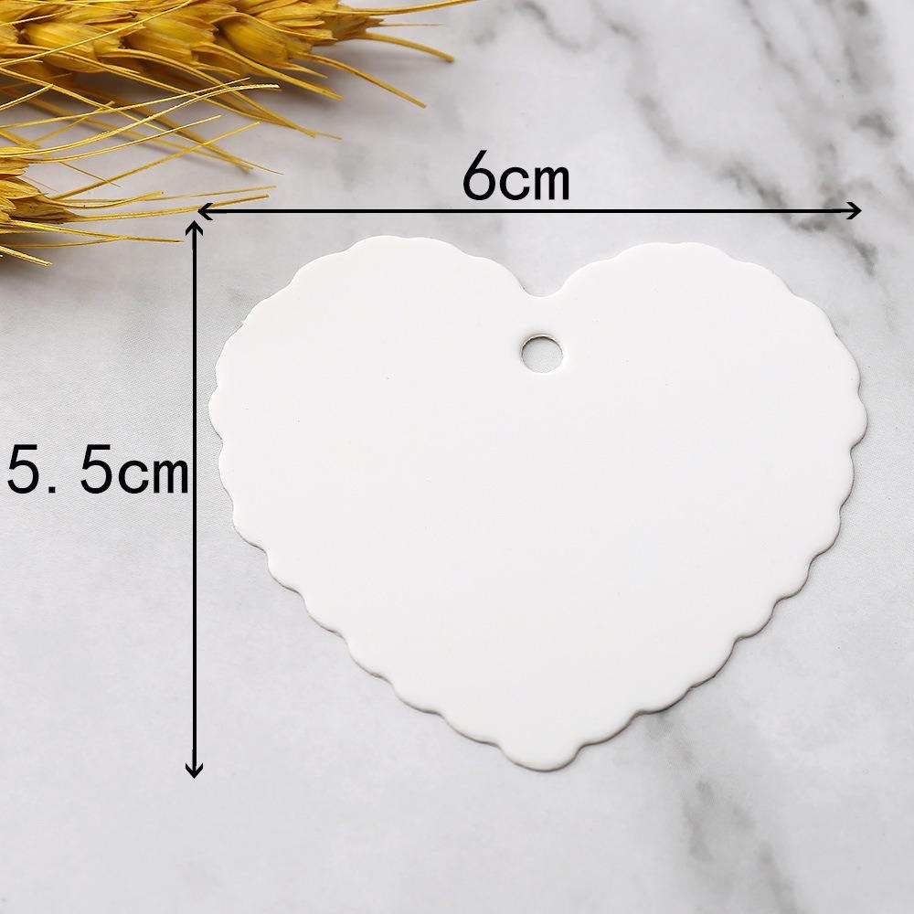 100pcs Heart Shaped Cards Blank Cards Label Kraft Paper Hanging Decoration Hand Gift Hanging Tag DIY Crafts