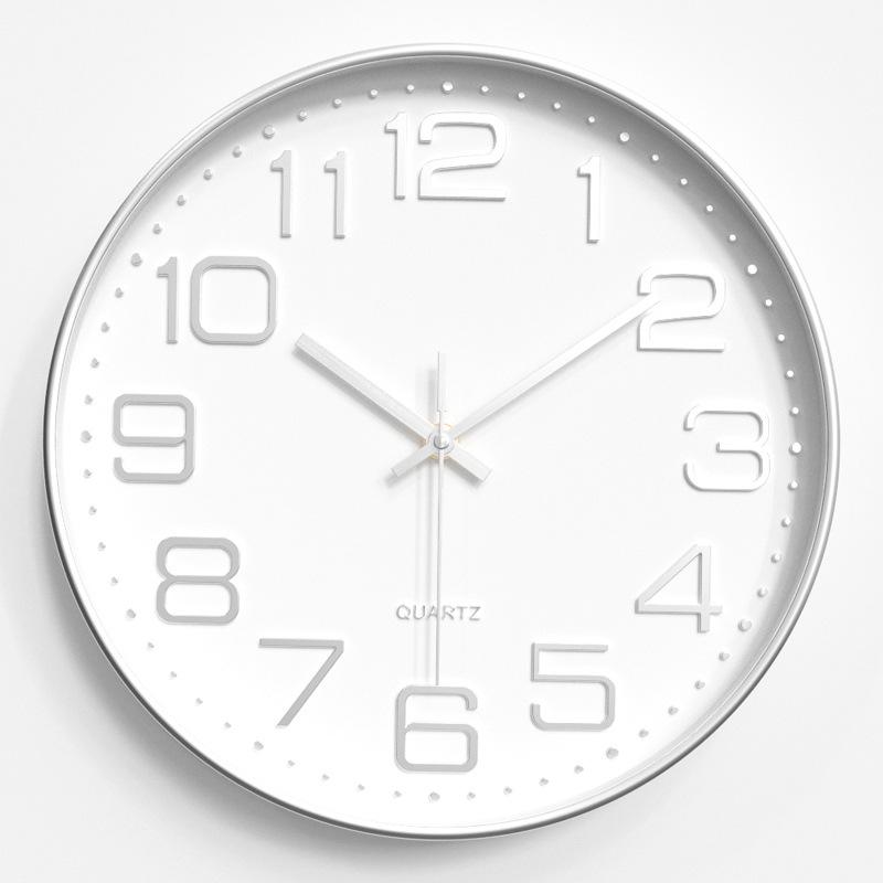 Living Room Wall Clock Modern Simple Home Clock Bedroom Silent Wall Clock Round Quartz Clock 12 Inches 30CM