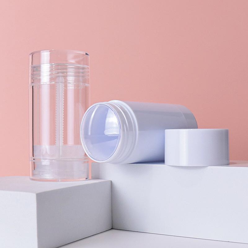1 Pcs 40/75G Empty Balm Container Refillable Plastic Twist-Up Bottle For Diy Natural Crystal Deodorant Stick Cosmetics Tube