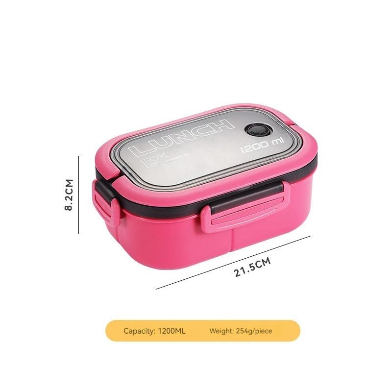 Portable Double bed bento box Japanese microwave lunch box office worker fat reduction meal compartment lunch box
