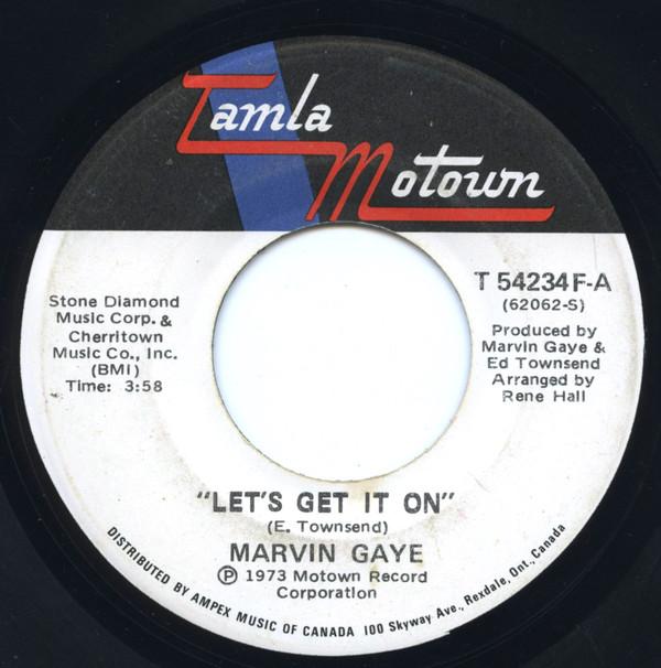 7inch Record MARVIN GAYE - Let's Get It On T54234F TAMLA MOTOWN 1973 Canada Soul/Funk Used