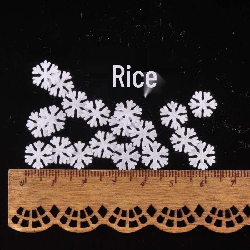 Mini White Snowflake Christmas Decoration Craft Materials (1-3cm)