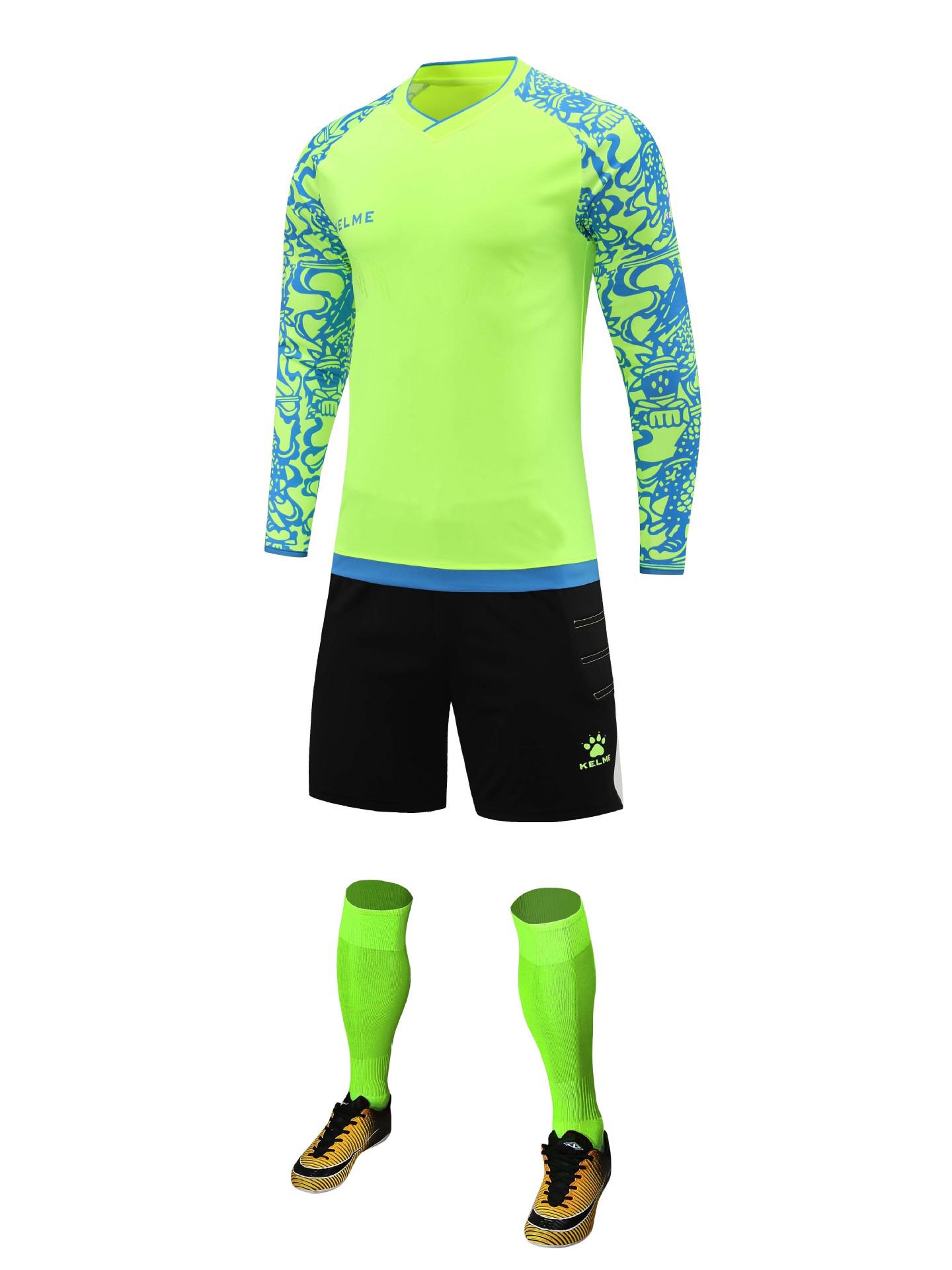 KELME Goalkeeper Jersey with Padding for Kids & Adults - Long Sleeve Training & Match Top. L