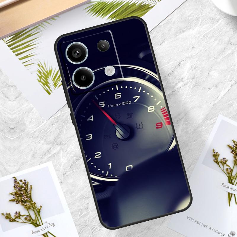 

Speedometer Car Case For Xiaomi Redmi Note 14 13 12 11 10 9 15 Pro Plus Redmi 15 10C 12C 13C 14C 15C Cover Redmi Note 11