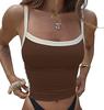 2025 Spring Women's Color Block Slimming Backless Tank Top