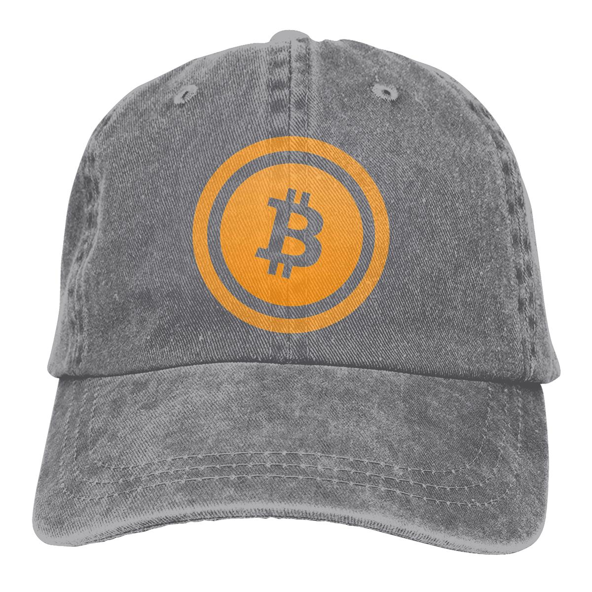 

Adjustable Solid Color Baseball Cap Bitcoin B On Flat Coin Icon Washed Cotton Dogecoin Funny Bitcoin Sports Women Hat One Size