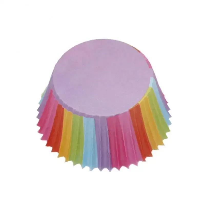 100PCS/set Shape Liner Box Cake Baking Muffin Paper Cup Party Tray Mold Decoration Rainbow Cupcakes of Any Color
