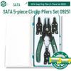 SATA 09251 Snap Ring Plier Set, 5-Piece Multi-Function Internal/External Circlip Pliers
