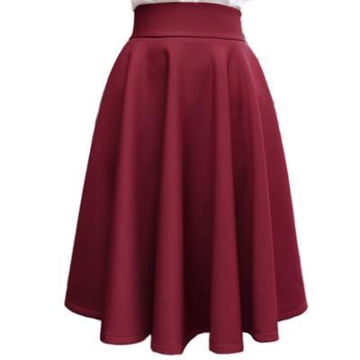 Saia Rodada Retro Estilo Hepburn Cintura Alta - Coleção Outono/Inverno