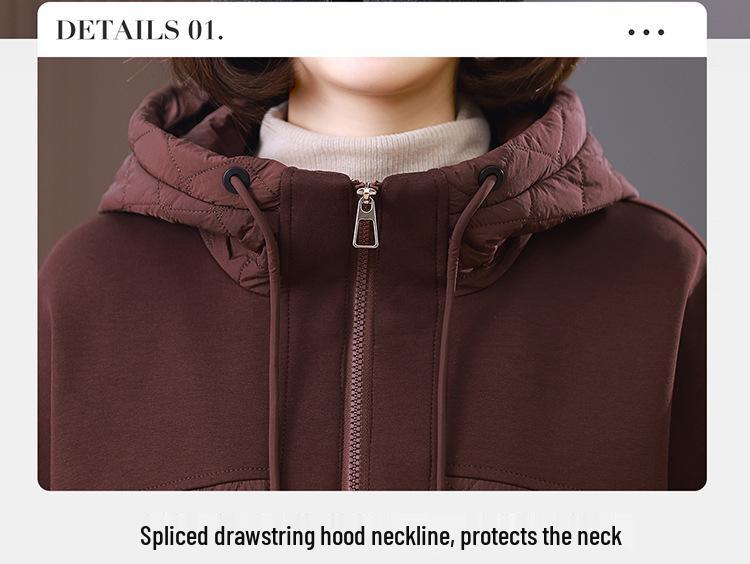 Women's Lightweight Quilted Cotton Jacket - 2024 Autumn/Winter Fashion for Middle-Aged & Elderly