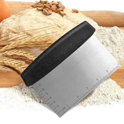 Stainless Steel Scraper & Chopper Kitchen Pastry Metal Dough Cutter Icing Smoother Cake Decorating Scraper Dough Chopper