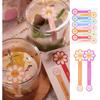 Beyonday 300pcs Handmade Lollipop Baking Stickers for Cake Box/T/Jars/Coffee Cups/Bottles, Long Label Flower Sealing Bakery Stickers for Gift