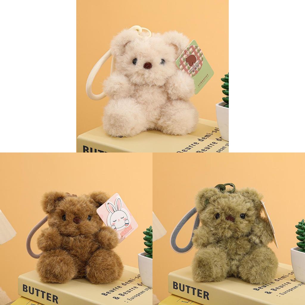 Cute Plush Bear Keychain With Scented Bean Bag Decor For Bags And Gifts