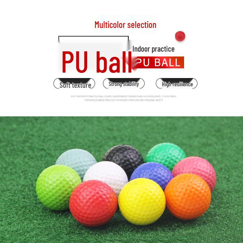 10-Color Soft PU Foam Golf Balls for Indoor Practice