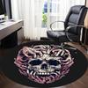 1PC Skull Hands Office Round Area Rug,  Mat Suitable ForOffice, Under Office Chairs Bedroom Living Room Home Decor, Room Deco
