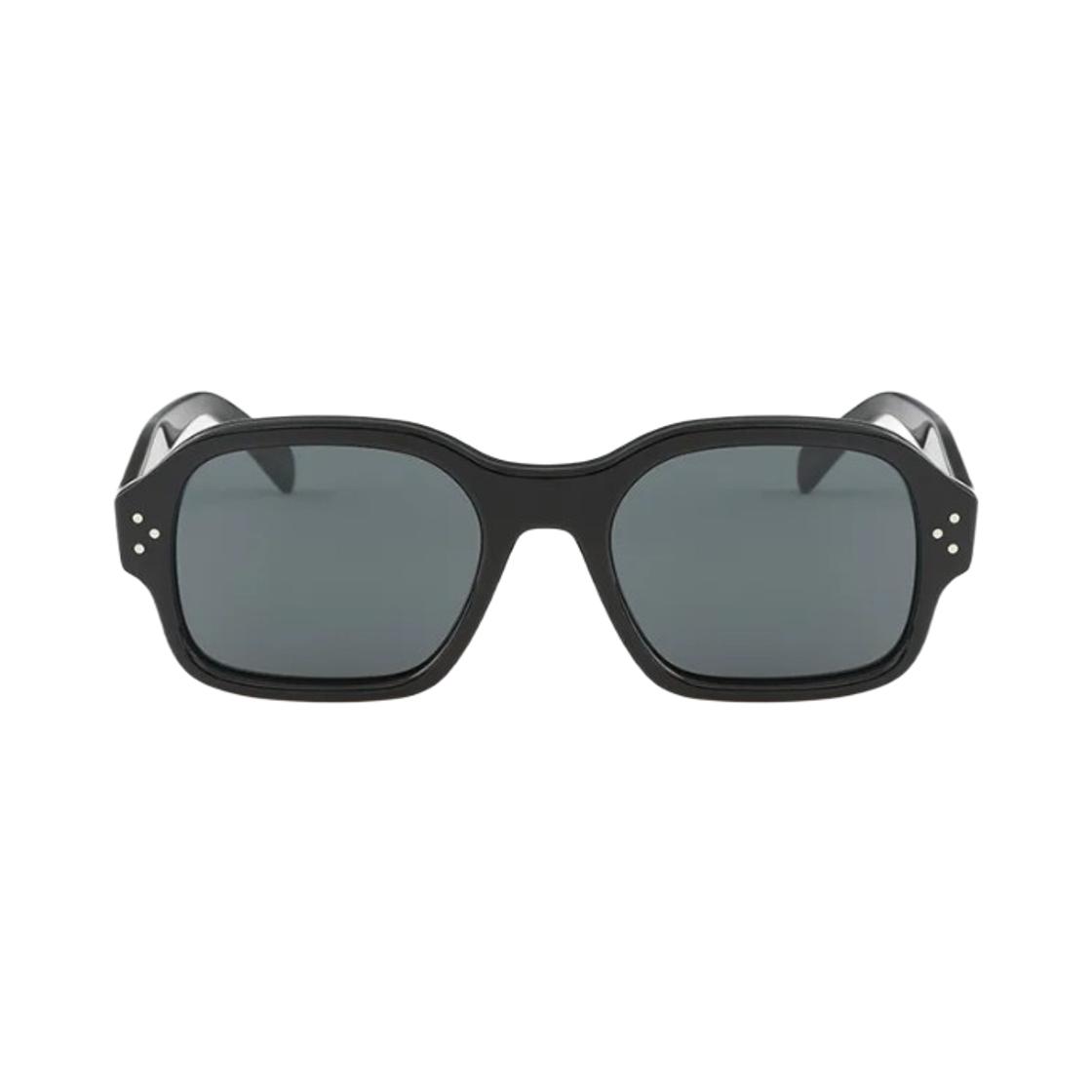 Celine Square Acetate Sunglasses With Mirror Legs Women sunglasses Black CL40266U01A Basic Packaging-Eyeglass Case+Box,F,Black