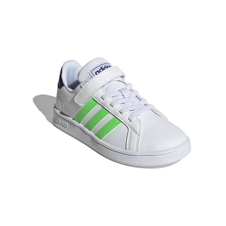 Adidas Neo Grand Court Comfortable Trendy Durable Low-Top Kids Skate Shoes Kids Skate Shoes White Green GX5746