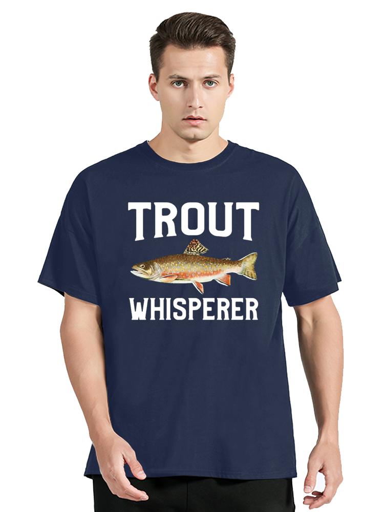 Unisex Tshirts Trout Fishing Steelhead Rainbow Trout Whisperer Gift Cotton Tee Shirt Fisherunisex Lake Time T Shirt Gift Clothes