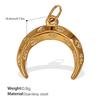 Sun Moon Stainless Steel Gold Plated Pendant Jewelry Versatile Pendant Necklace Women