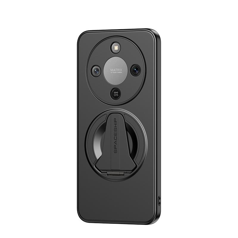 KEYSION Magnetic Phone Case for HONOR X9d 5G X9c Smart Metal Paint Upright Kickstand Shockproof Cover for Honor Magic 8 7 Lite 5G