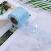 12cmX22m Snowflake Glitter Tulle Rolls Blocking Snow Organza Fabric Ribbon Tutu Skirt Wedding Gift Party Supplies Decoration