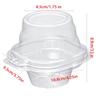 Individual Dessert Packages in Clear Plastic with Hinged Domed Covers and Fold-Over Fasteners for Takeout Display
