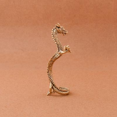 Chinesische Tier-Drachen-Statue, Bronzefigur, Ornamente, antikes Kupfer, mythisches Tier, Miniatur-Heimdekoration, Kunsthandwerk-Kollektion