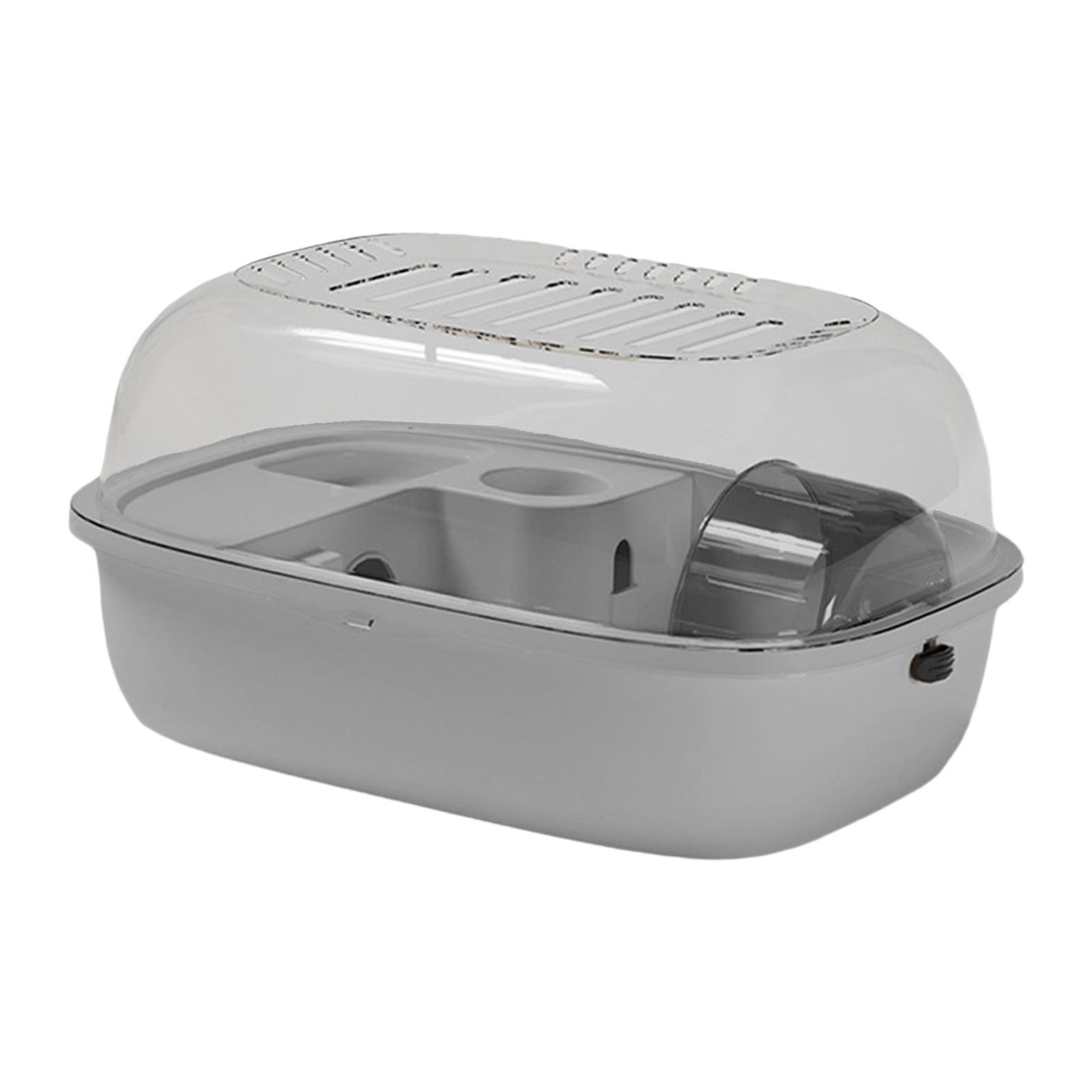 

Hamster Cage Openable Top Portable Small Animal Cage for Bunny Mice Hedgehog сірий