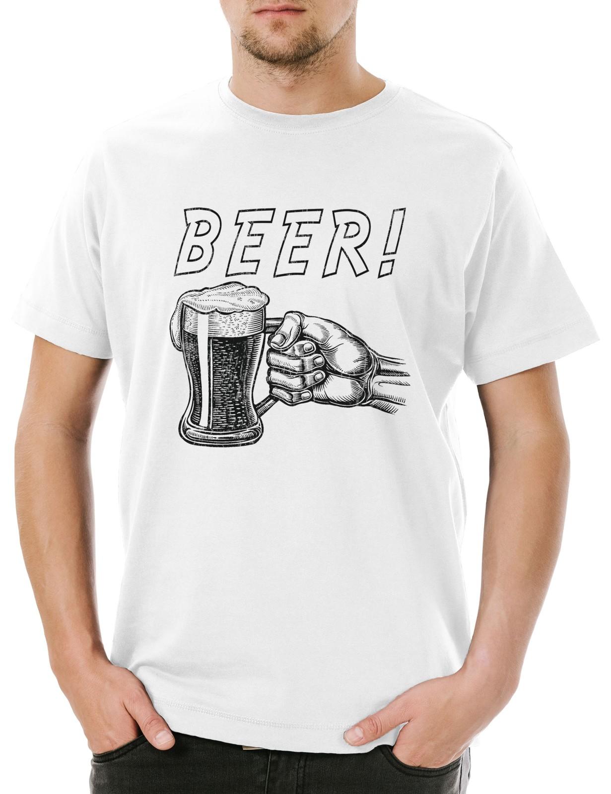 Beer Herren T-Shirt Bier Alkohol Party Betrunken Get Drunk Party Wasted Fasching XL