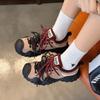 2025 autumn new anti-collision hiking shoes hiking casual shoes women's platform heightening sports outdoor ugly cute dad shoes