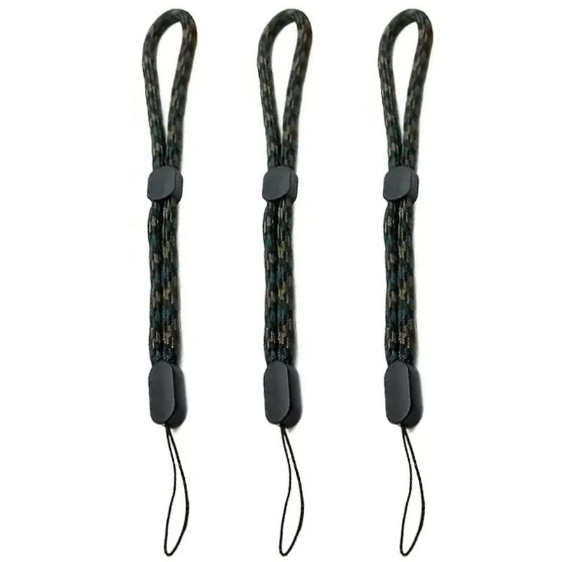 

3Pcs Mobile Phone Straps USB Key Short Lanyard Adjustable Hand Strap Wrist Cell DY Phone Rope Audio Anti-lost Lanyard for iPhone Nylon fiber