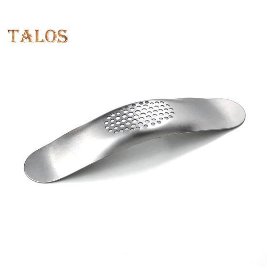 Garlic Masher Stainless Steel Garlic Press Mincer Dishwasher Safe Manual Curved Garlic Crusher Chopper Tool for Kitchen