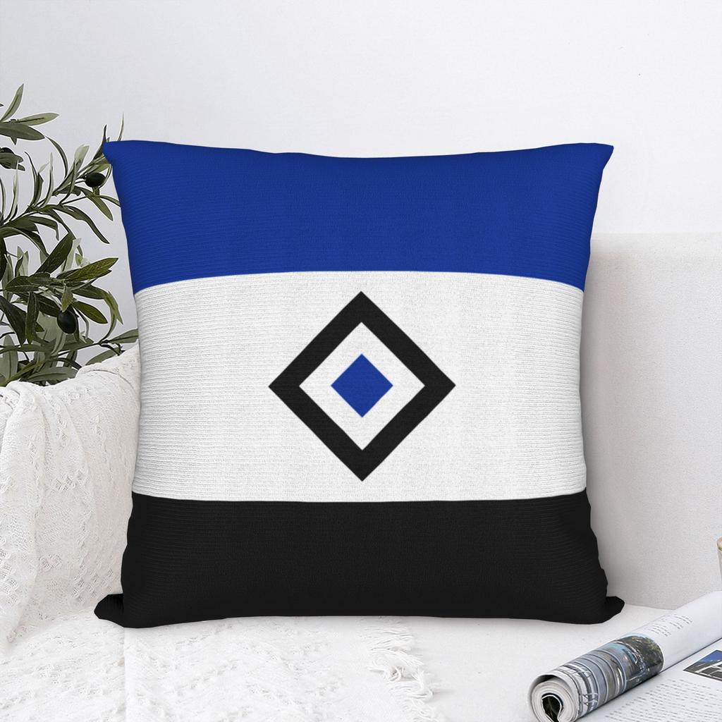 HSV German Soccer Club Pillowcase Polyester Cushion Cover Decor Hamburgers SV Bundesligas Pillow Case Cover Home Zipper 45*45cm