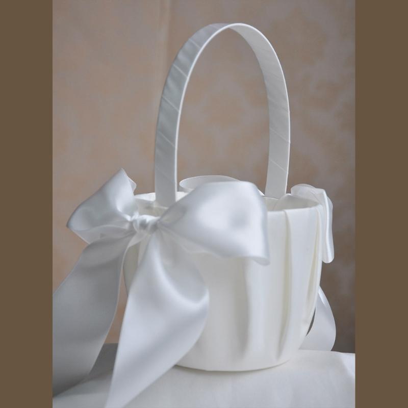 Satined Wedding Petal Basket Flower Girl Basket for Various Wedding Atmospheres Creation Garden Wedding Flower Baskets