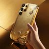 Golden Butterfly Hard Case Men and Women Glass PhoneCase for Samsung Galaxy S26 S25 S24 S23 S22 S21 FE Ultra Plus Dropresistant