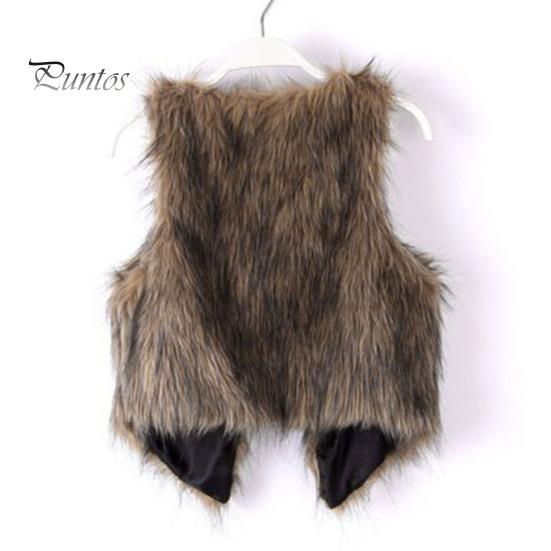 Ladies Vest Fall Winter Faux Leather Fur Fluffy Sleeveless Cardigan Lady Outerwear V Neck Thick Open Stitch Casual Short Waistcoat