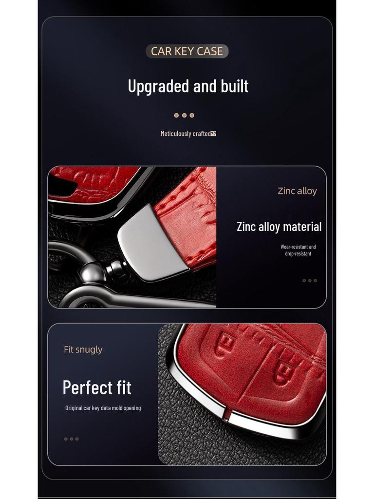 Cadillac XT5/CT6/XT4/XTS Leather Key Cover for Men and Women