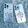 Popular World Map Travel Airplane Phone Case For Iphone 11 12 Pro Max 13 Mini 15 13 14 Pro Max Plus Back Shockproof Laser Covers