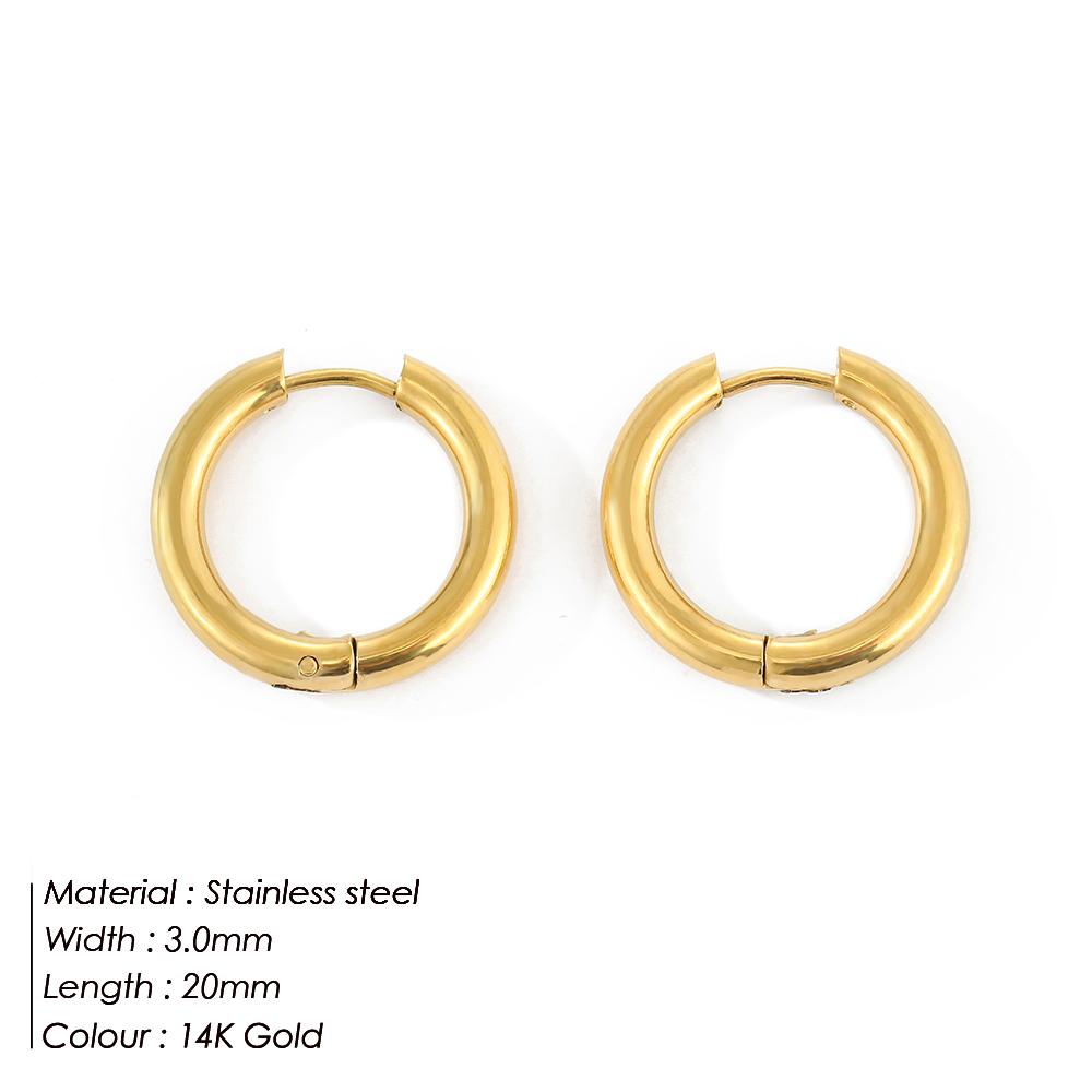 

eManco Minimalist Stainless Steel Round Earrings for Women Trendy Geometric Drop Statement Earrings Party Fashion Jewelry Gift