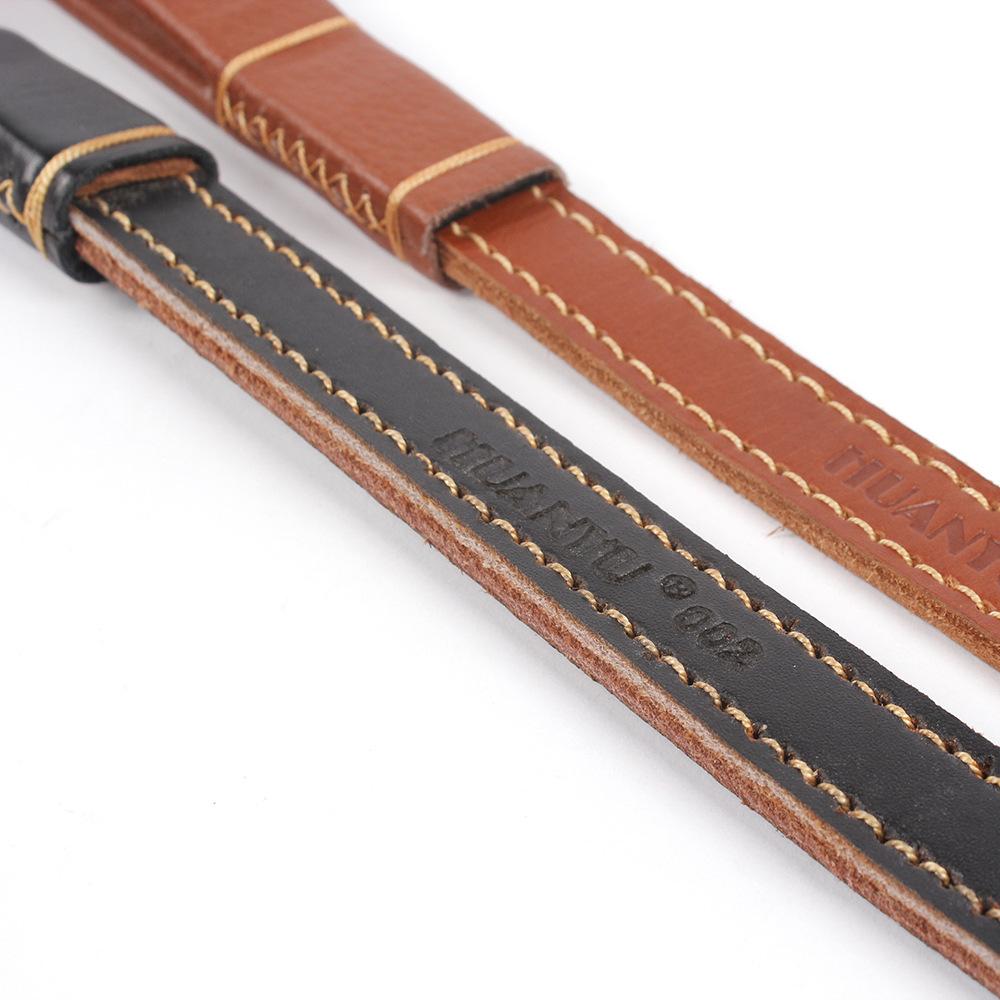 Genuine Leather Dog Leash Head Layer Cowhide Zinc Alloy Spring Cushioned Dog Leash Hand-knotted Dog Leash