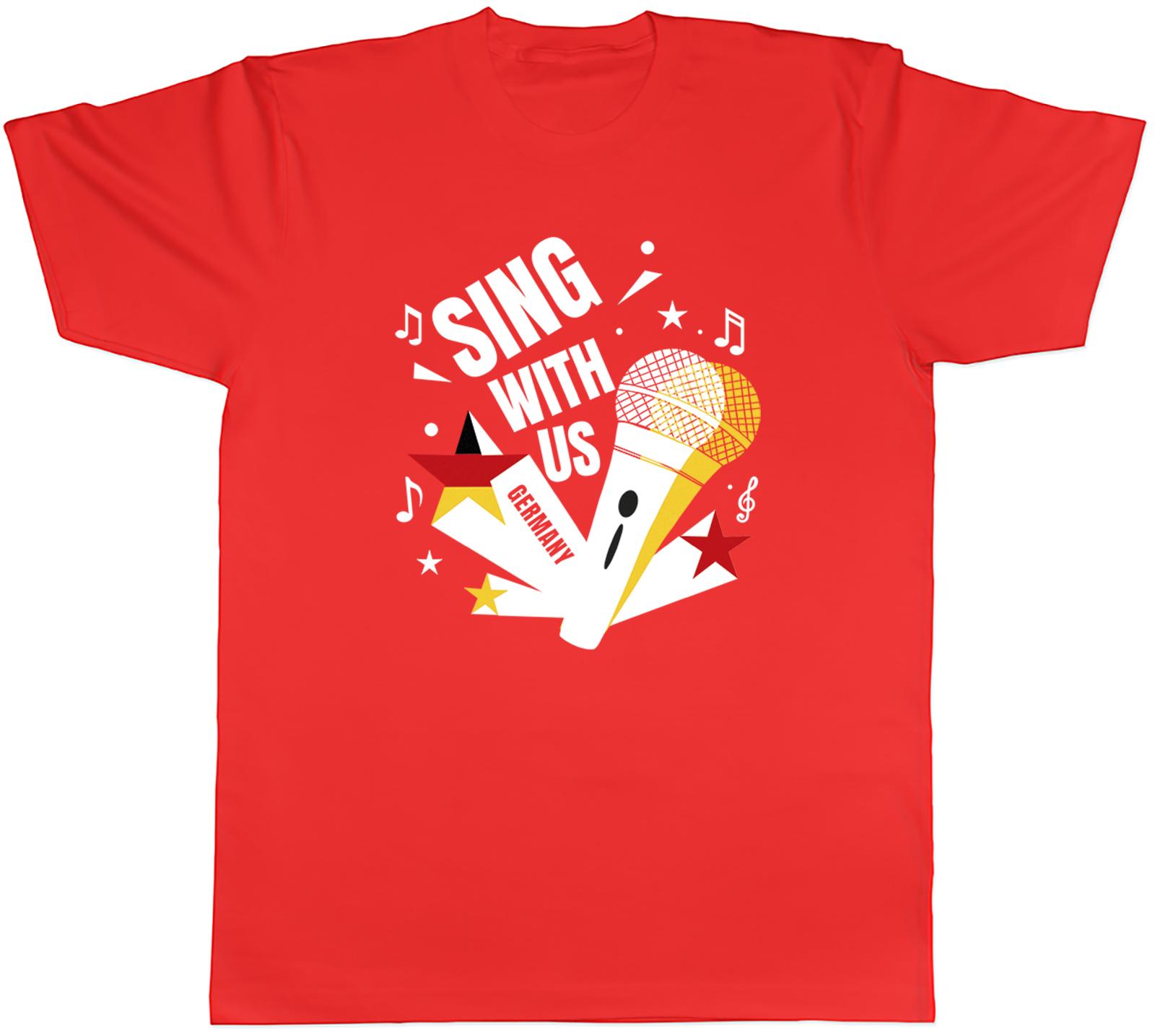 GerUnisexy Music Sing with us Note karaoke Unisexs TShirt Tee Gift Top S