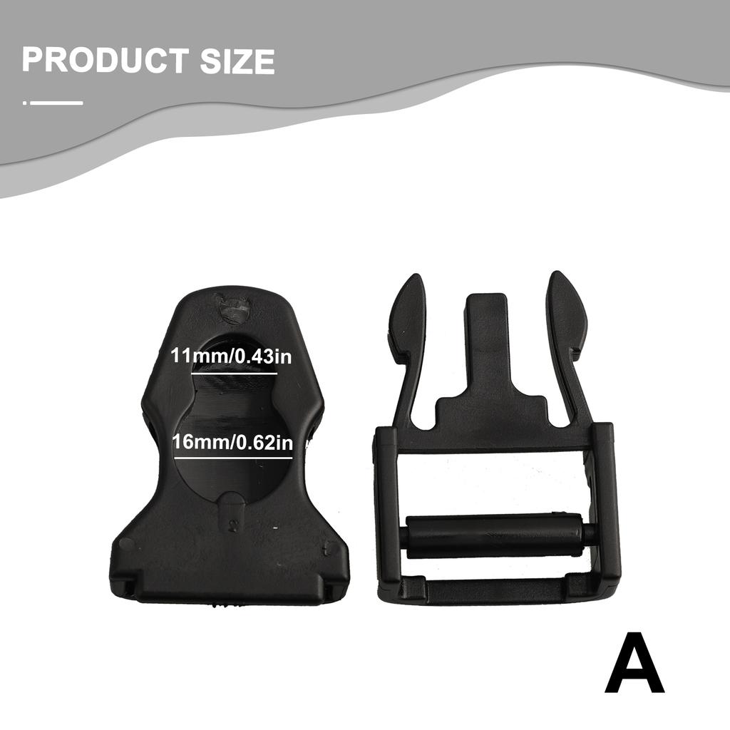 2x Diving Fin Strap Buckles Black Buckle Dive Flippers