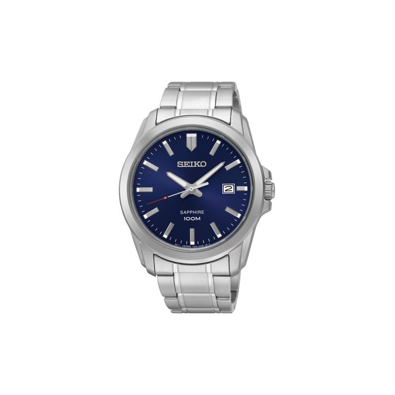 

SEIKO 100 meters waterproof Quartz Steel Strap 35 men s watch blue dial SGEH47P1