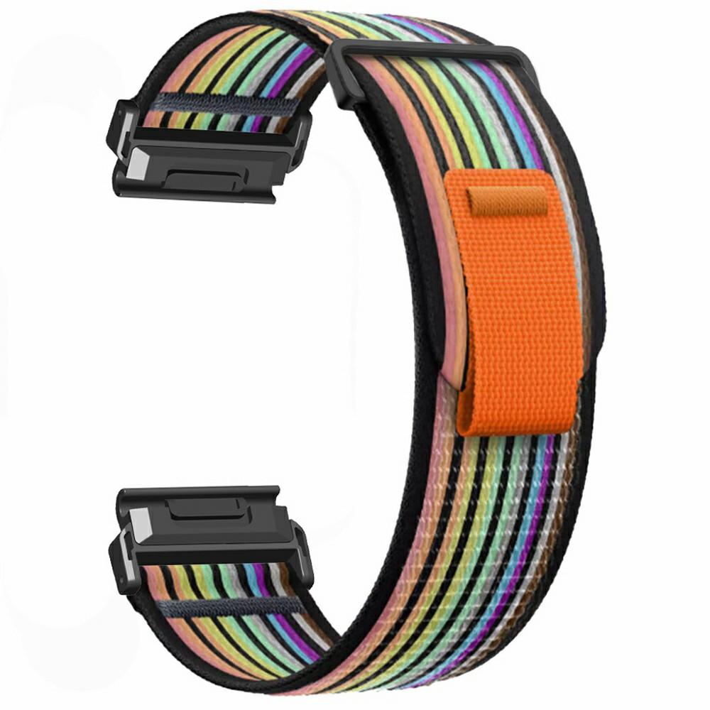 

Watch Band for Garmin Fenix 7X/6X/5X Replacement Nylon Adjustable Loop Fastener Strap D