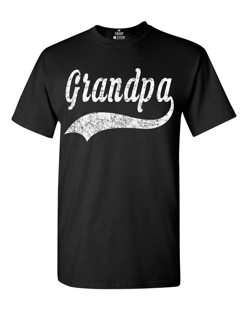 

Grandpa Classic Baseball T-shirt Dad Papa Fathers Day Sports Gift Top Tee Shirts 2XL
