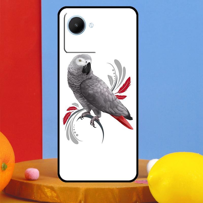 African Grey Parrot For Realme 14 Pro Plus 10 11 12 13 15 Pro C67 C65 C63 C61 C55 C53 C51 C71 C75 GT7 Pro Case