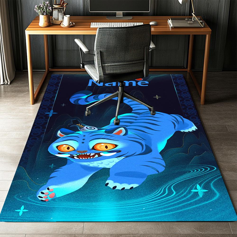 Custom Name KPop Demon Hunters Printed Carpet,Rug for Office Chair Living Room Bedroom Kitchen Room Decor Gifts.